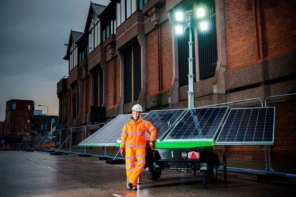 Sunbelt Rentals invest in our solar-powered lighting towers. 