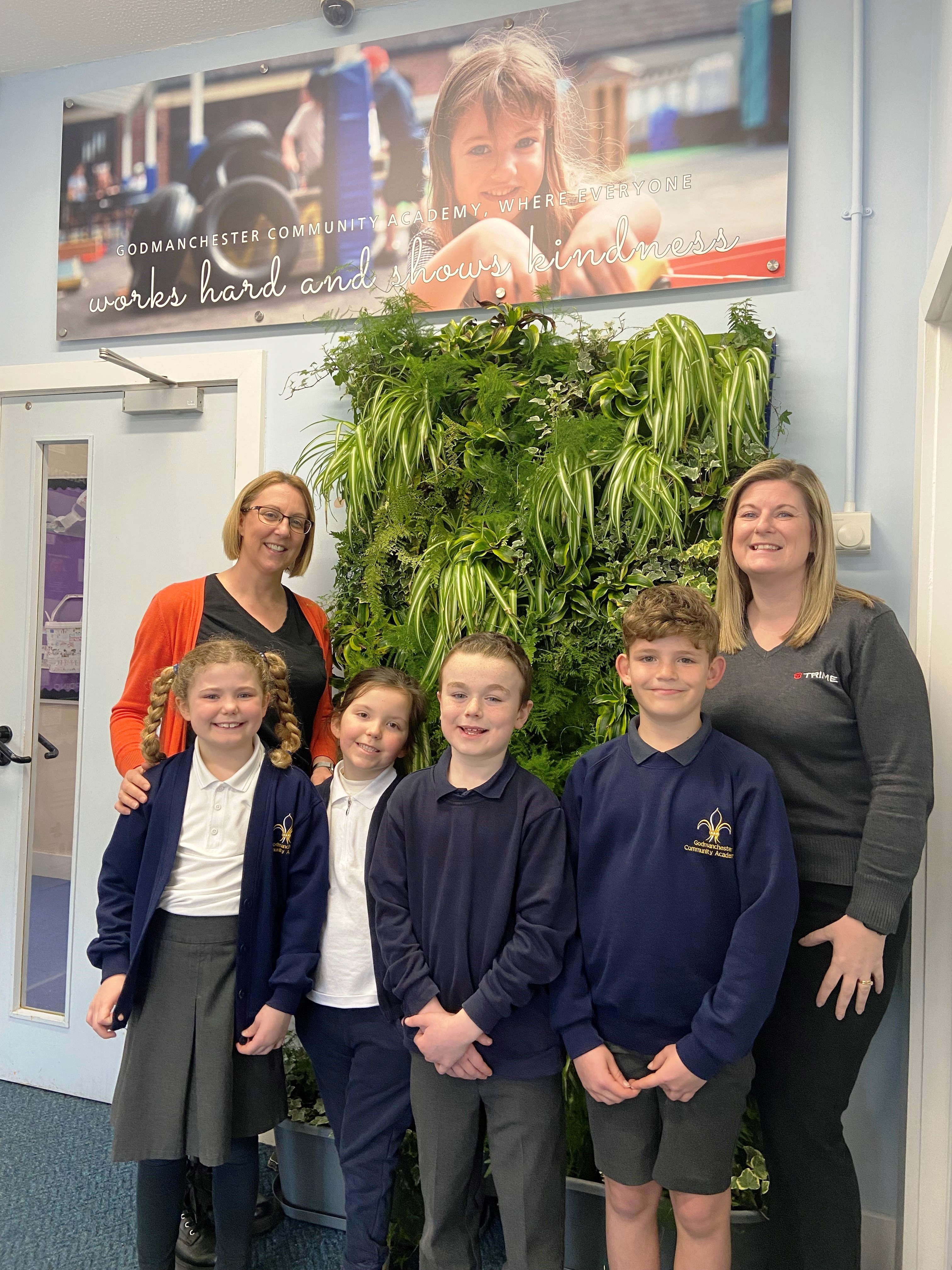 We donate our ‘Living Wall’ to a Godmanchester Primary School